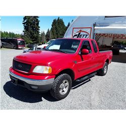 H1 --  2002 FORD F150 CREW CAB , Red , 296238  KM's