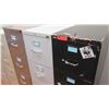 Image 2 : Qty 3 Vertical File Cabinets (HON, Steelcase), Black & Lt. Gray, Brown