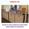 Image 2 : Cubicle System w/ 3 Desks, File Cabinets, 3 Office Chairs