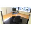 Image 2 : Cubicle System w/ 2 Desks, File Cabinets, 2 Office Chairs