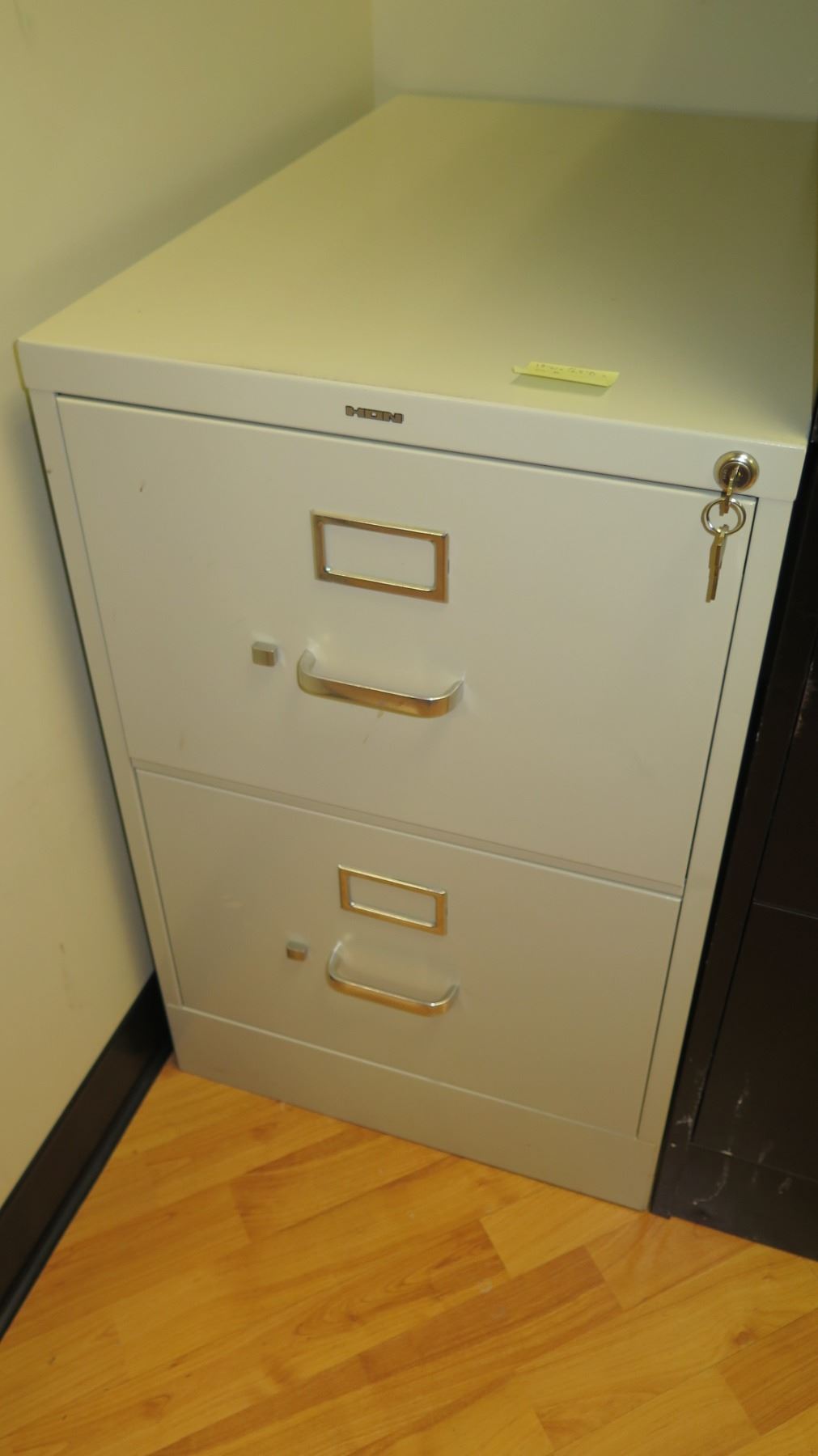 Qty 3 Short Stackable File Cabinets (HON, etc), 2 Black 15
