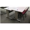 Image 2 : Utility Tables (Desks) w/ Wheels 72" x 24" x 29.5"H & 2 Chairs