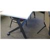 Image 2 : HON Basyx Folding Utility Table (Desk) w/ Wheels 71" x 24" x 29.5"H & 2 Chairs