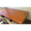 Image 2 : Wooden Desk 72"L x 36"D x 30"H w/ 2 Reception Chairs