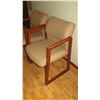 Image 2 : Qty 2 Upholstered Wooden Reception Chairs