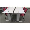 Image 2 : Qty 2 Utility Tables (Desks) 60"W x 24"D x 29.5"H) w/ 4 Chairs