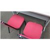 Image 3 : Qty 2 Utility Tables (Desks) 60"W x 24"D x 29.5"H) w/ 4 Chairs