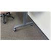 Image 2 : Long Utility Table (Desk) w/ Wheels 72" x 24" x 29"H & 1 Office Chair