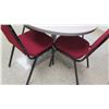 Image 2 : Round Table (42"Dia, 30"H) w/ 4 Padded Metal Frame Chairs