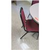 Image 2 : Round Table (42"Dia, 30"H) w/ 4 Padded Metal Frame Chairs