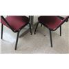 Image 2 : Round Table (42"Dia, 30"H) w/ 4 Padded Metal Frame Chairs