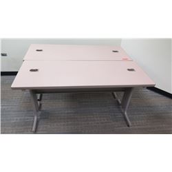 Qty 2 Utility Tables (Desks) 60" x 24" x 29"H