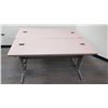 Image 1 : Qty 2 Utility Tables (Desks) 60" x 24" x 29"H