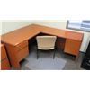Image 1 : Wooden Desk 65"L x 30"D x 30"H w/ Chair