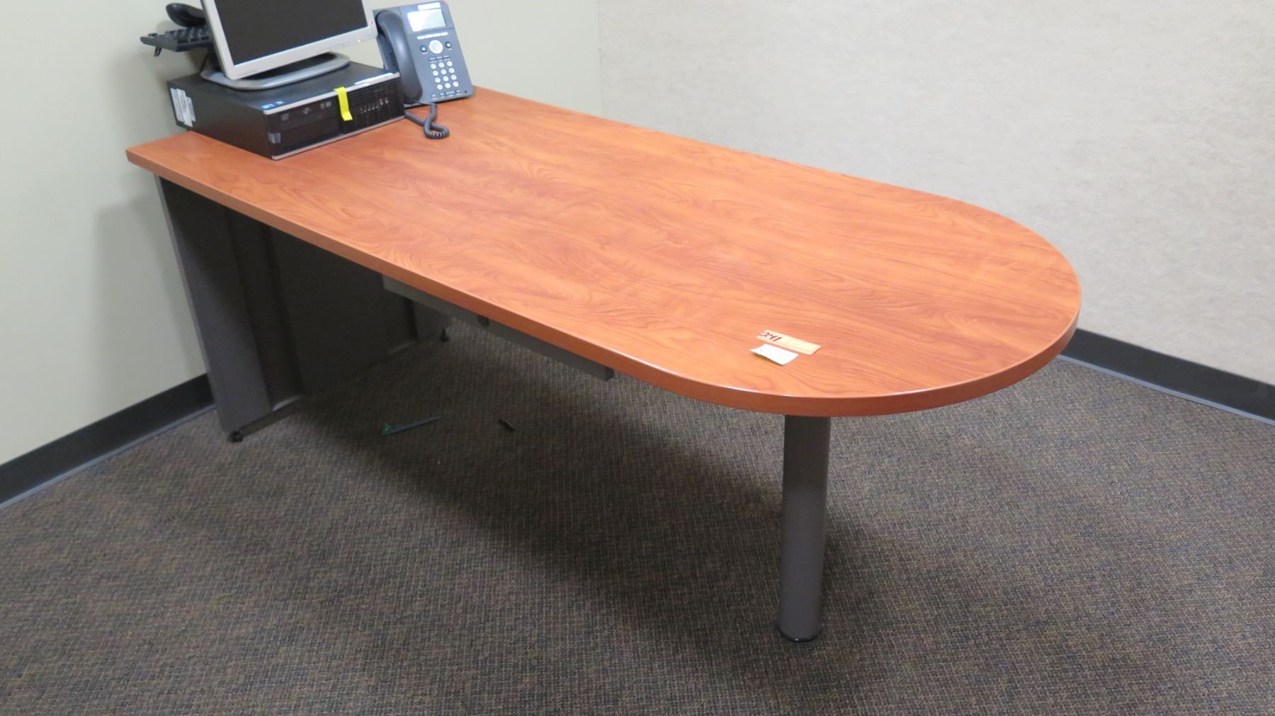 Long Woooden Desk/Table w/ Rounded End 72
