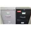 Image 2 : Qty 2 Vertical File Cabinets (HON, Realspace), Black & Lt. Gray 15"W x 26.5"D x 52"H