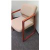 Image 2 : Qty 2 Upholstered Wooden Reception Chairs