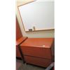 Image 1 : Wooden 2-Drawer Lateral File Cabinet (36" x 20" x 30"H) & Dry-Erase Board