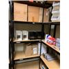 Image 1 : Shelving Unit w/ Metal Frame 15.5"D, 72"H w/ Misc. Metal Organizers on 3rd Shelf