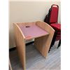 Image 1 : Wooden Podium or Printer Stand 24" x 24" x 35"H