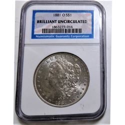 1881 O Better Date in BU NGC Morgan Silver $1