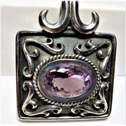 Natural Amethyst Gem set in Solid Sterling
