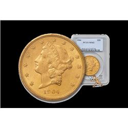 1904 MS 62 PCGS $20 Gold Liberty