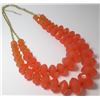 Image 1 : Two Strand Coral colored Fashion necklace