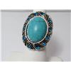 Image 1 : Faux Turquoise Silver Plate Ring