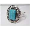 Image 1 : Faux Turquoise Silver Plate Bracelet