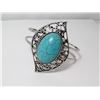 Image 1 : Faux Turquoise Silver Plate Bracelet