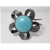 Image 1 : Faux Turquoise Silver Plate Bracelet
