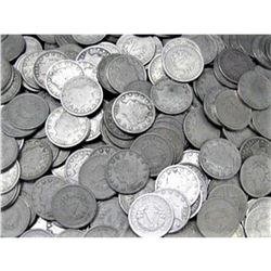 (100) V Nickels Mixed Dates and Grades