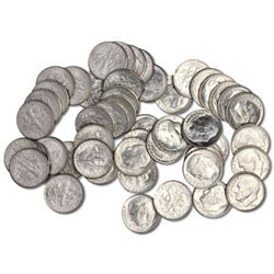 (50) Roosevelt Dimes -90% Silver