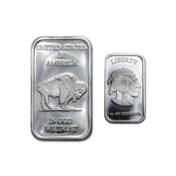 1 oz. Buffalo Design Silver Bar