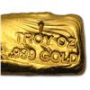 Image 2 : 1 oz. Gold Skull and Crossbones Bar - RARE