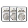 Image 1 : 1887 1884 o 1881 s MS 63 NGC Morgan Dollar Set