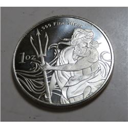 1 oz Trident Silver Bar - .999 Pure