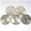 Image 1 : (5) 1922 BU Peace Silver Dollars