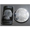 Image 1 : Buffalo Design Silver Bullion Lot (2) 1 oz. Items