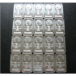 20 pcs. Morgan Design Silver Bars 1 oz -.999 Pure