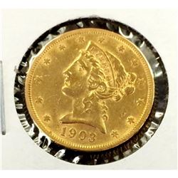 1903 S $5 Gold Liberty