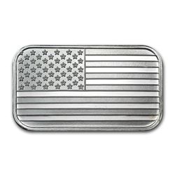 1 oz. American Flag Silver Bar - .999 Pure