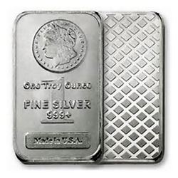 1 oz Silver Morgan Design Bar - .999 Pure