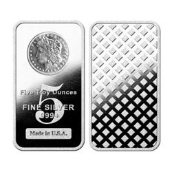5 oz. Morgan Design Silver Bar .999 Pure