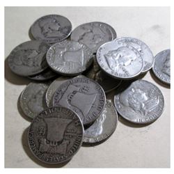 (20) Franklin Half Dollars -90% Silver