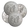 Image 1 : (4) BU Random Date Silver Eagles