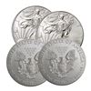 Image 2 : (4) BU Random Date Silver Eagles