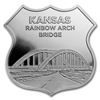 Image 1 : 1 oz. Silver Route 66 Icons KANSAS RAINBOW BRIDGE