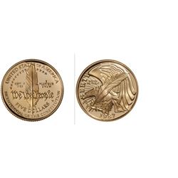 1987 USA 5 Dollar Gold Coin
